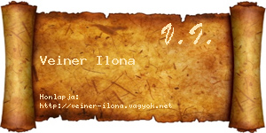 Veiner Ilona névjegykártya